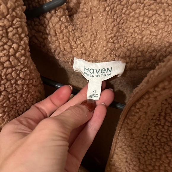 Warm Tan Sherpa Women's Turtleneck Sweater - Picture 3 of 4